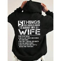 5 Things You Should Know About My Wife Funny Casual - Adult & Kids T-Shirts, Sweatshirts & Hoodies apparel design preview 1
