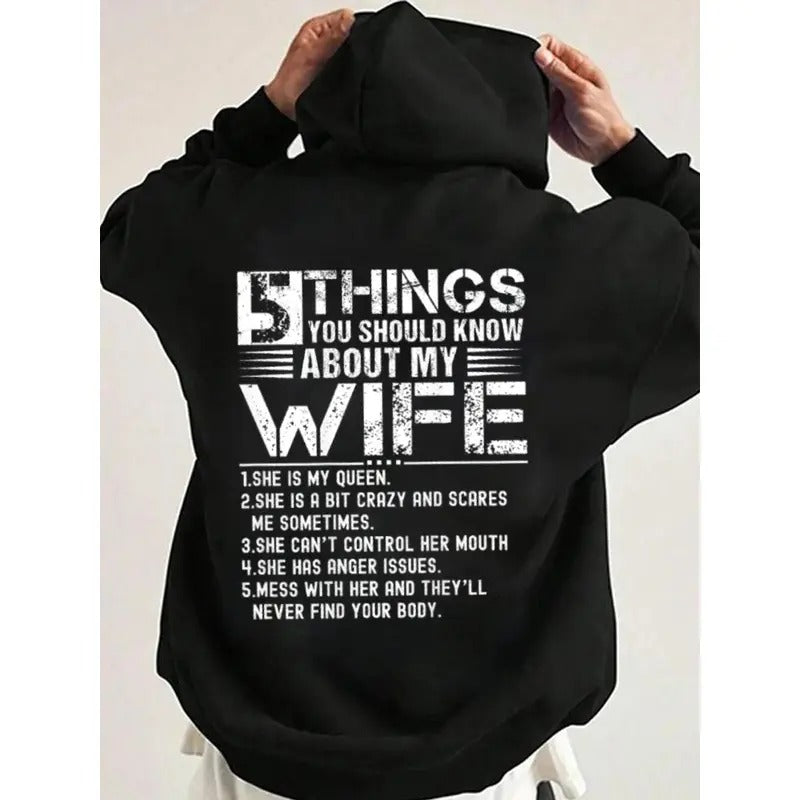 5 Things You Should Know About My Wife Funny Casual - Adult & Kids T-Shirts, Sweatshirts & Hoodies apparel design preview 1