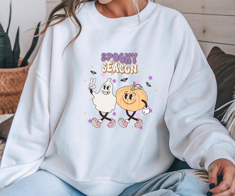 Gildan Retro Spooky Season Comfortable Fit Loose - Adult & Kids T-Shirts, Sweatshirts & Hoodies apparel design preview 1
