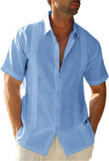 Mens Short Sleeve Cuban Camp Guayabera Linen Cotton - Adult & Kids T-Shirts, Sweatshirts & Hoodies apparel design preview 1