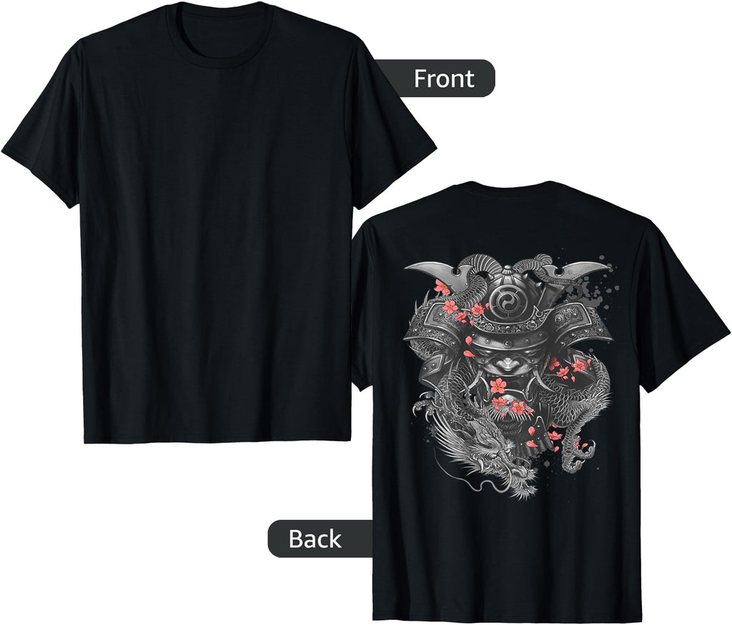 Exclusive Samurai Back Oni Bushido T-Shirt - Aesthetic Graphic Unisex - T-Shirt, Sweatshirt, Hoodie