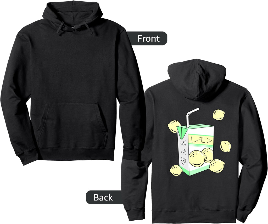 Japanese Lemon Juice Box 90S Aesthetic Hoodie - Graphic Print Unisex - T-Shirt, Sweatshirt, Hoodie