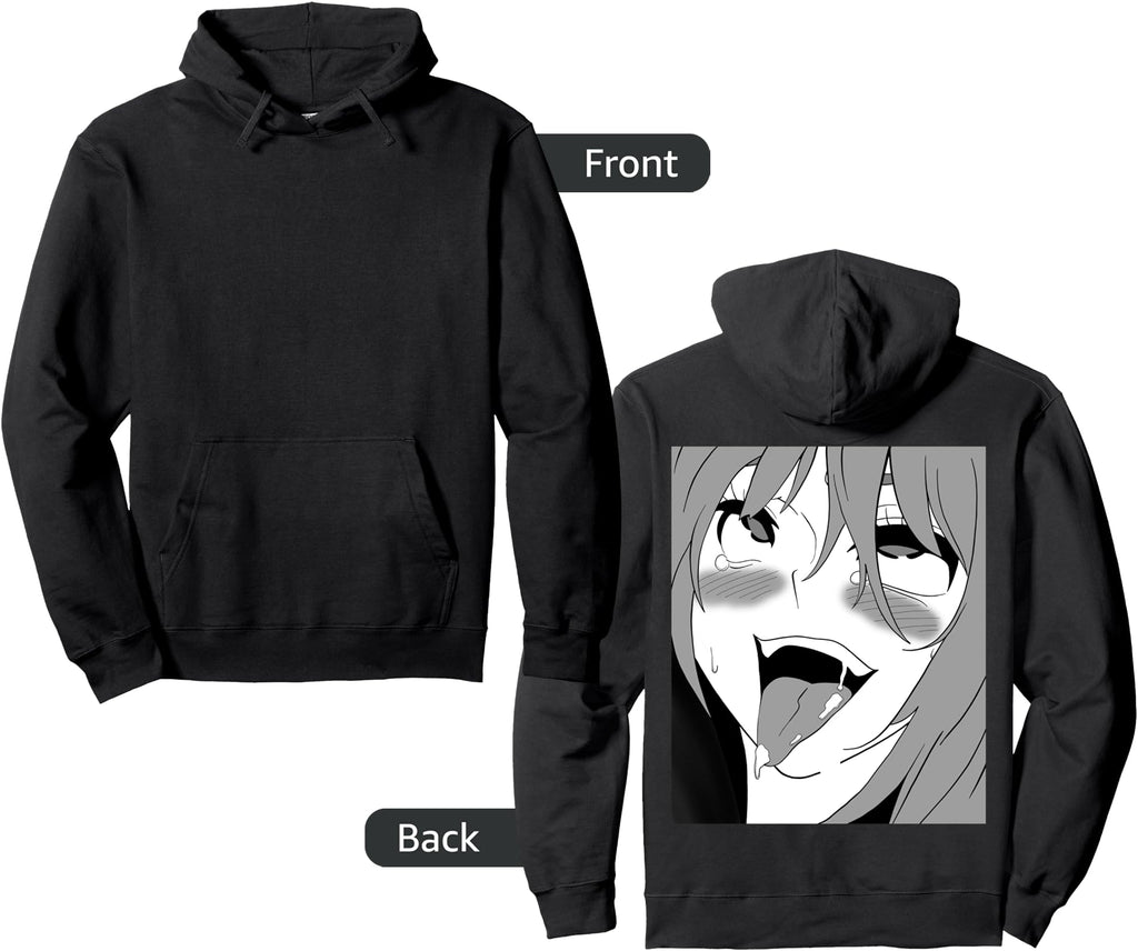 Exclusive Ahegao Lewd Kawaii Anime T-Shirt - Fun Novelty Design Unisex - T-Shirt, Sweatshirt, Hoodie