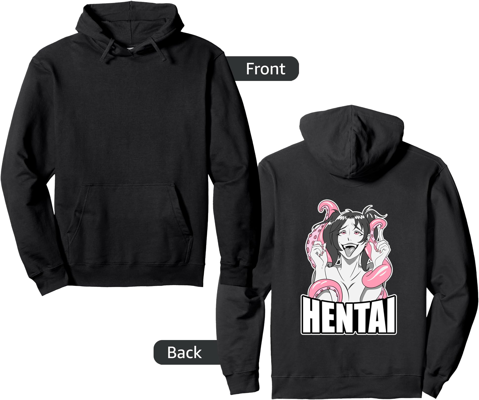 Handcrafted Ahegao Lewd Face Anime T-Shirt - Graphic Print for Adults - T-Shirt, Sweatshirt, Hoodie