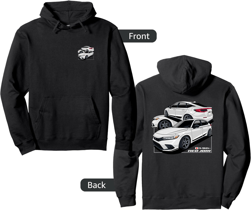 Neo Jdm Hn White Cv Sport Car 2 Hoodie - Casual Everyday Wear for Adults - T-Shirt, Sweatshirt, Hoodie