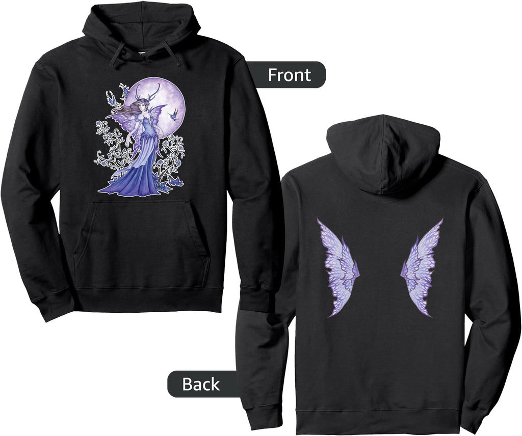 Handcrafted Amy Brown Night Garden Hoodie - Aesthetic Graphic for Adults - T-Shirt, Sweatshirt, Hoodie