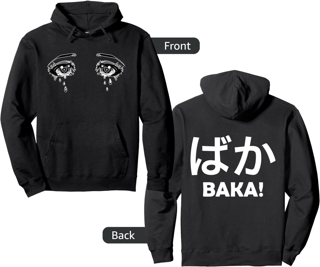 Original Anime Eyes Expression Baka T-Shirt - Casual Everyday Wear Unisex - T-Shirt, Sweatshirt, Hoodie