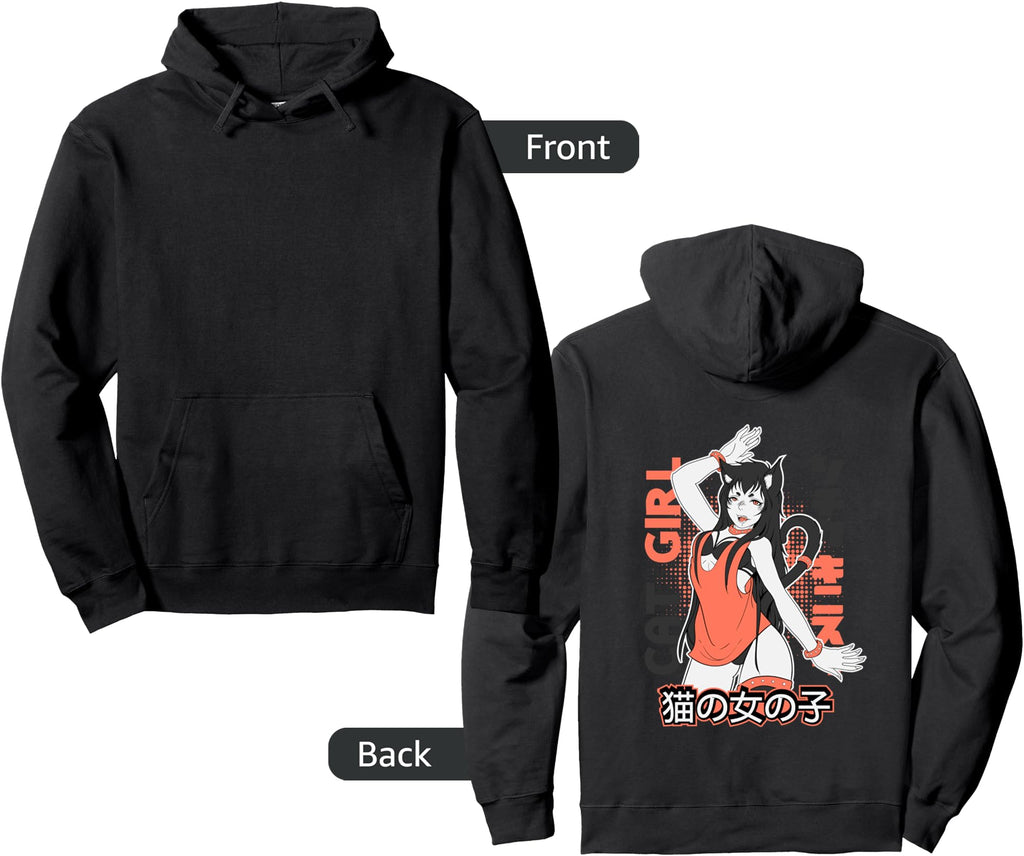 Original Lewd Anime Neko Ecchi Waifu Sweatshirt - Trendy Graphic Unisex - T-Shirt, Sweatshirt, Hoodie