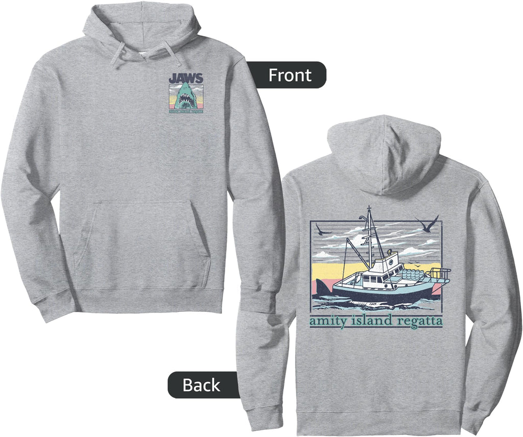 Jaws Amity Island Regatta Chest Back T-Shirt - Streetwear Style Unisex - T-Shirt, Sweatshirt, Hoodie
