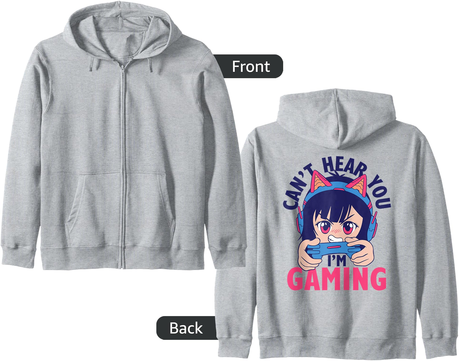 Original Can T Hear You I M Gaming Hoodie - Custom Art Print for Adults - T-Shirt, Sweatshirt, Hoodie