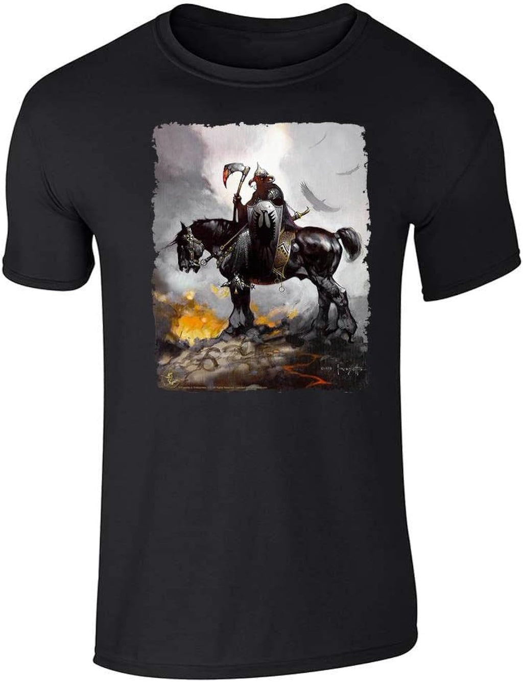 Death Dealer by Frank Frazetta Art Horror Graphic for - Adult & Kids T-Shirts, Sweatshirts & Hoodies apparel design preview 1