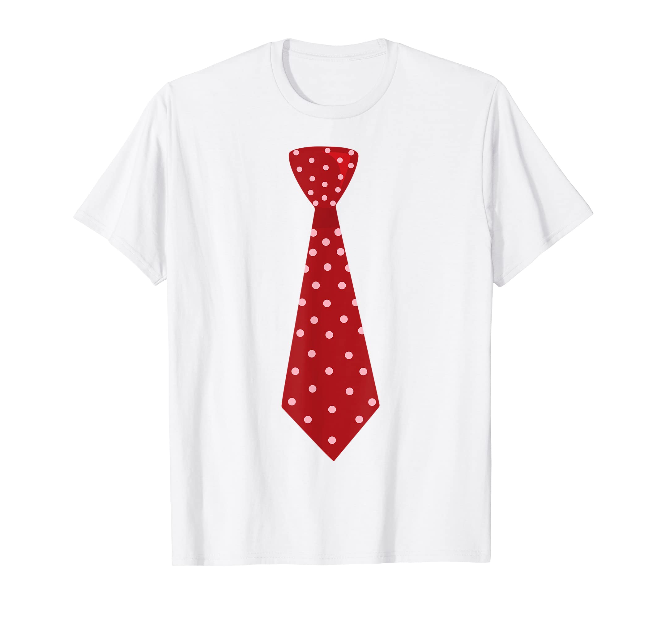 Red Polka Dot Tie Funny Business Casual T-Shirt - Trendy Graphic for Adults - T-Shirt, Sweatshirt, Hoodie