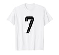 7 White Number 7 Sports Fan Soccer T-Shirt - Graphic Print for Adults - T-Shirt, Sweatshirt, Hoodie