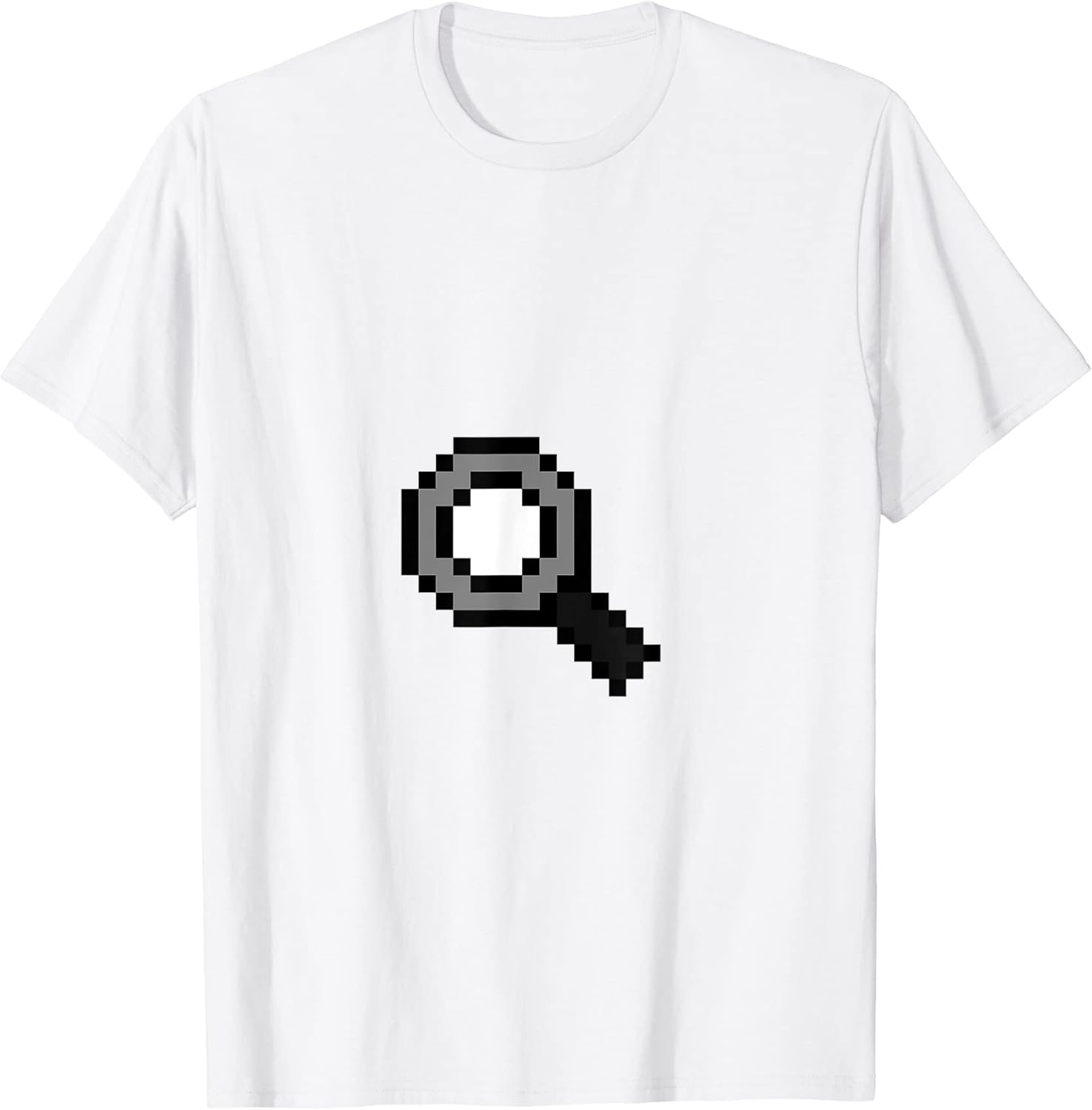 Pixel Art Magnifying Glass - Adult & Kids T-Shirts, Sweatshirts & Hoodies apparel design preview 1