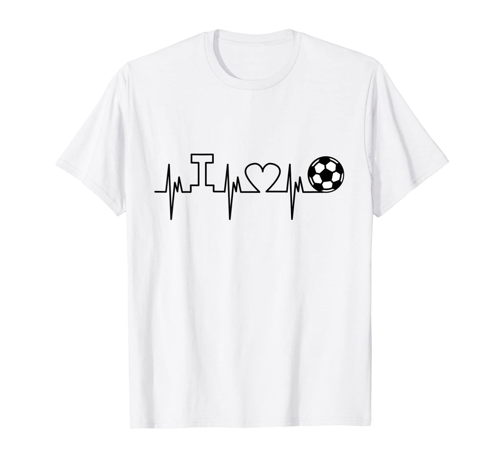 Soccer Futbol Player Gift Heartbeat I T-Shirt - Fun Novelty Design Unisex - T-Shirt, Sweatshirt, Hoodie