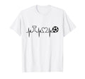 Soccer Futbol Player Gift Heartbeat I T-Shirt - Fun Novelty Design Unisex - T-Shirt, Sweatshirt, Hoodie
