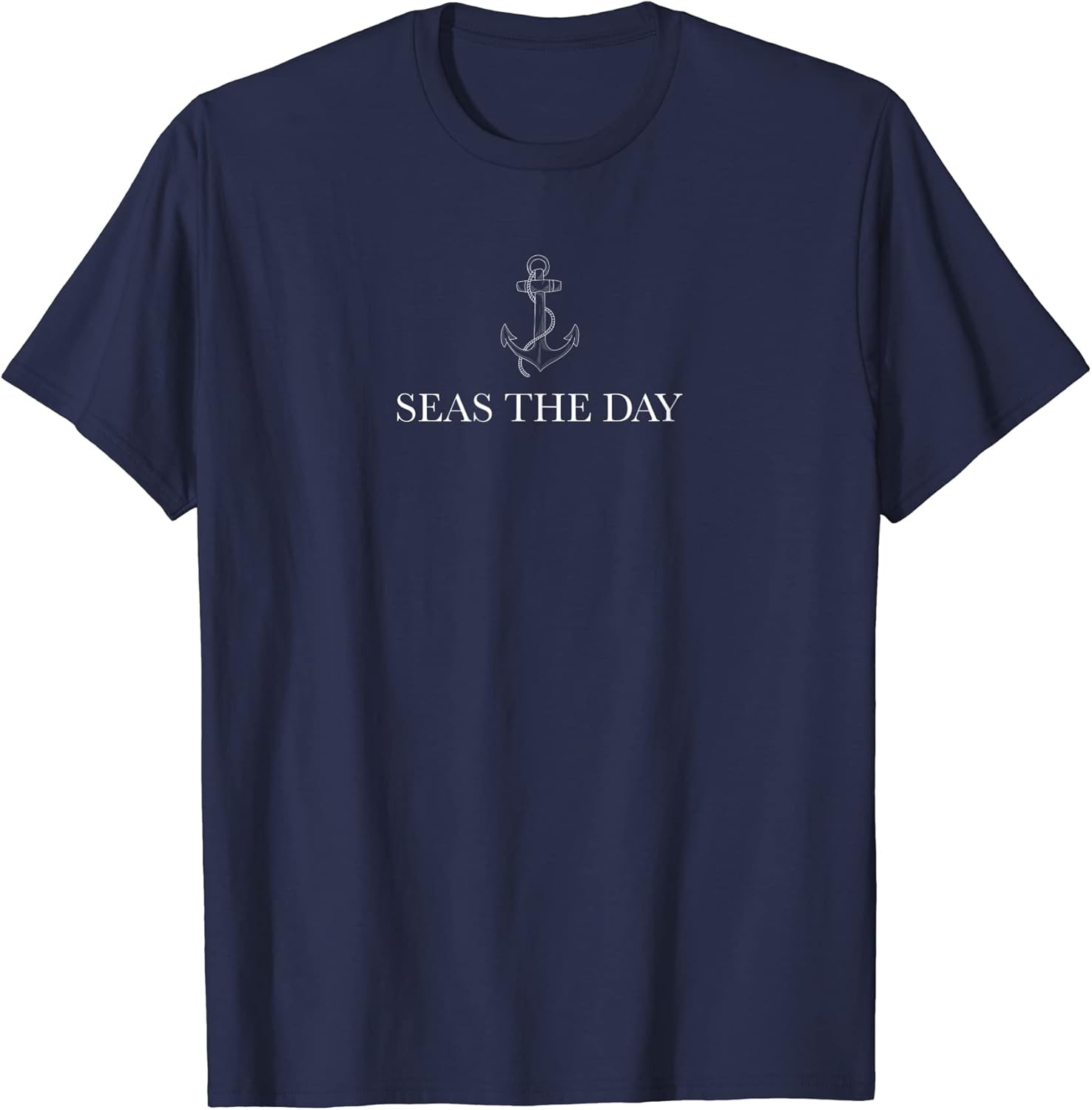 Minimalist Seas The Day Anchor Cruise Travel Gift Men - Adult & Kids T-Shirts, Sweatshirts & Hoodies apparel design preview 1