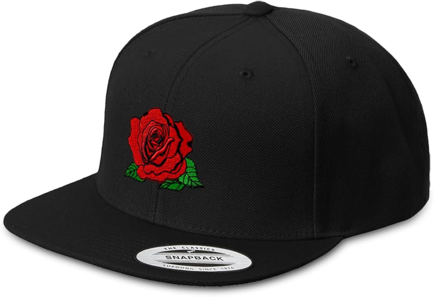 Custom Snapback Hat for Men Flat Brim Hats Red Rose - Adult & Kids T-Shirts, Sweatshirts & Hoodies apparel design preview 1