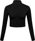 Lightweight Mock Turtleneck Crop Tops Casual Base - Adult & Kids T-Shirts, Sweatshirts & Hoodies apparel design preview 1