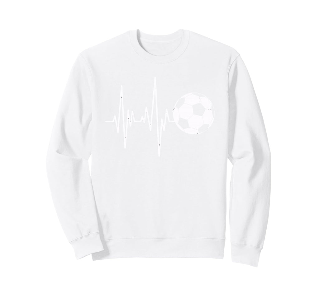 Soccer Heartbeat Ecg Ball Sweatshirt - Casual Everyday Wear for Adults - T-Shirt, Sweatshirt, Hoodie