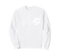 Soccer Heartbeat Ecg Ball Sweatshirt - Casual Everyday Wear for Adults - T-Shirt, Sweatshirt, Hoodie
