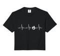 Soccer Ball Heartbeat Comfort Colors Crop Hoodie - Graphic Print Men Women - T-Shirt, Sweatshirt, Hoodie