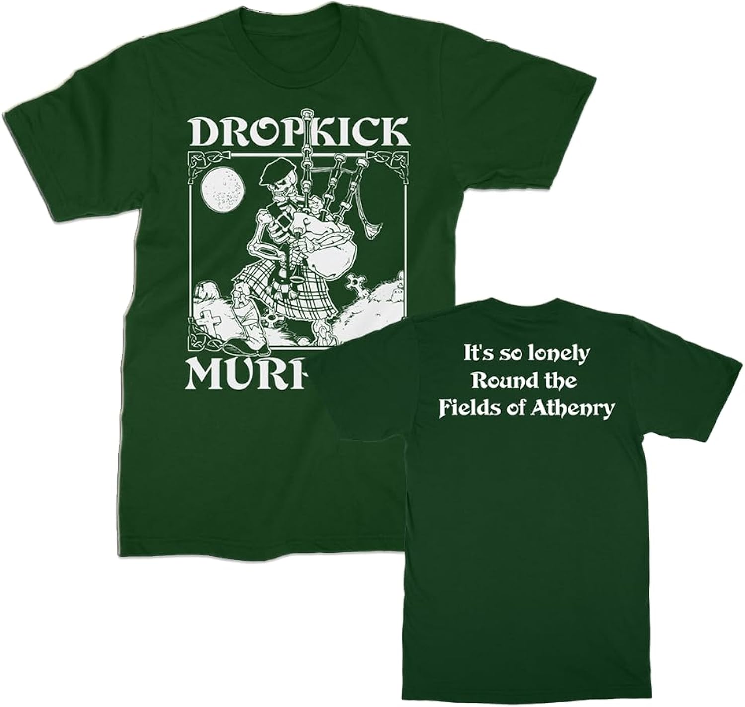 Dropkick Murphys Skelly Piper Front Back Print Mens - Adult & Kids T-Shirts, Sweatshirts & Hoodies apparel design preview 1