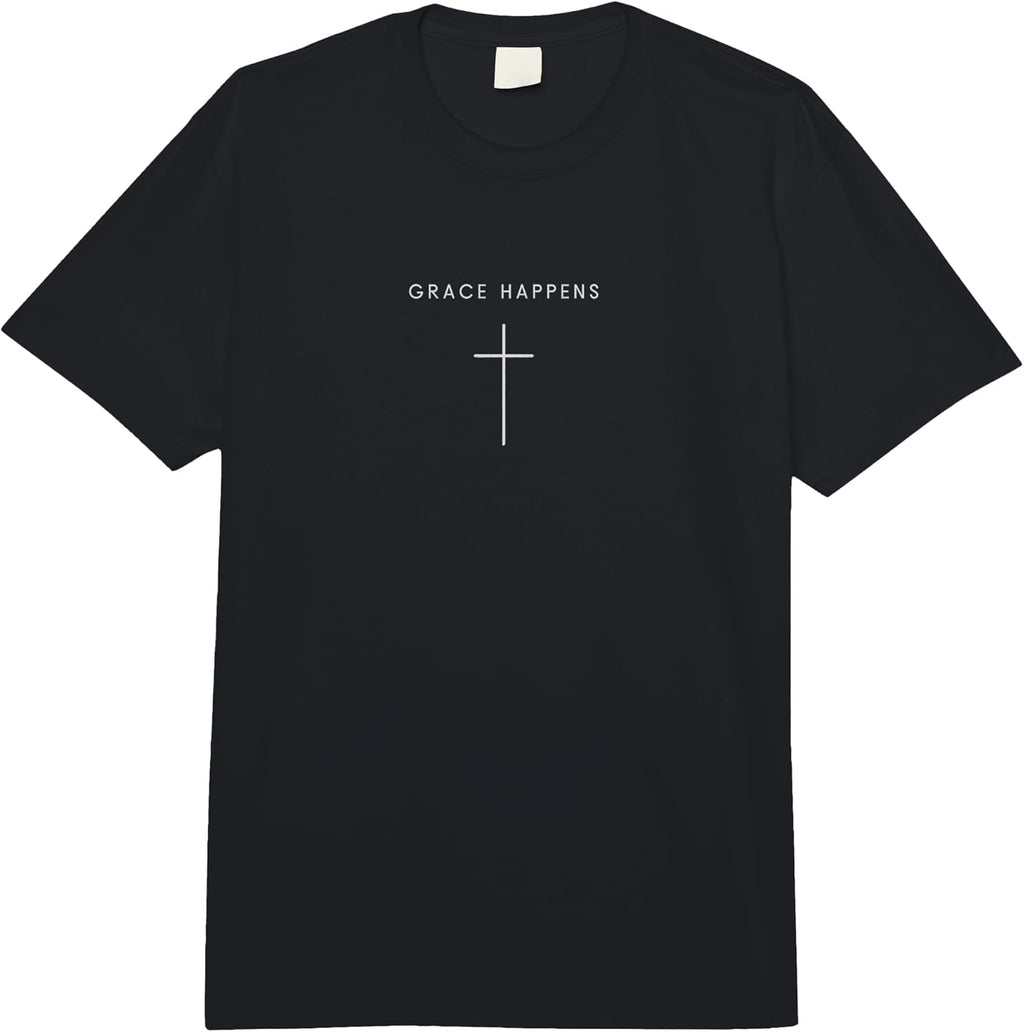 Grace Happens Cross Funny Minimalist Christian - Adult & Kids T-Shirts, Sweatshirts & Hoodies apparel design preview 1