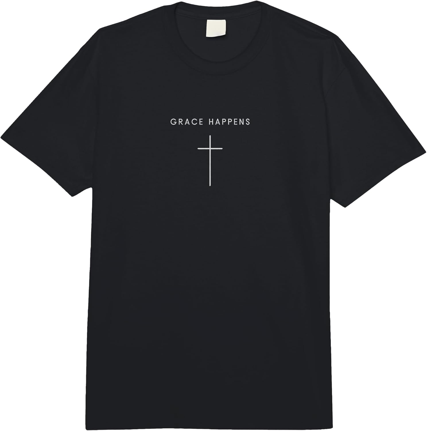 Grace Happens Cross Funny Minimalist Christian - Adult & Kids T-Shirts, Sweatshirts & Hoodies apparel design preview 1