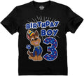 Paw Patrol Chase 3rd Birthday Boy Toddler Gift Outfit - Adult & Kids T-Shirts, Sweatshirts & Hoodies apparel design preview 1