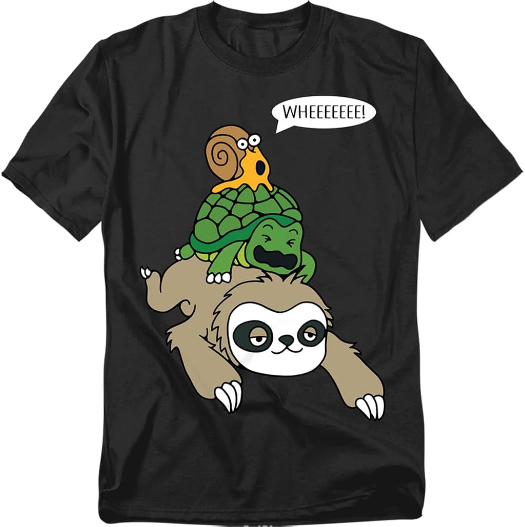 Funny Snail Turtle Sloth Go Fast Slow and Steady - Adult & Kids T-Shirts, Sweatshirts & Hoodies apparel design preview 1