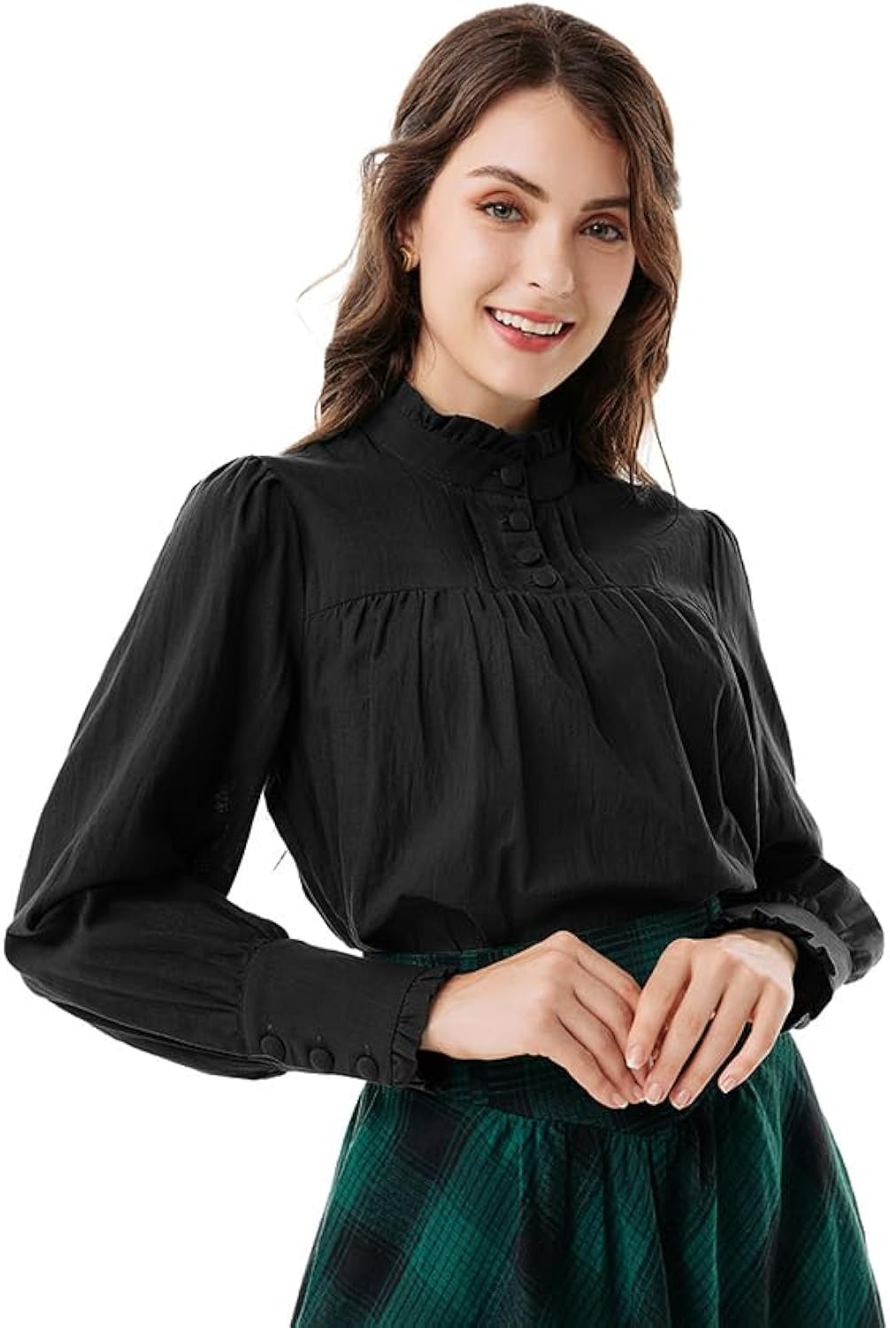 Gothic Victorian Blouse Tops for Women 2026 Cotton - Adult & Kids T-Shirts, Sweatshirts & Hoodies apparel design preview 1