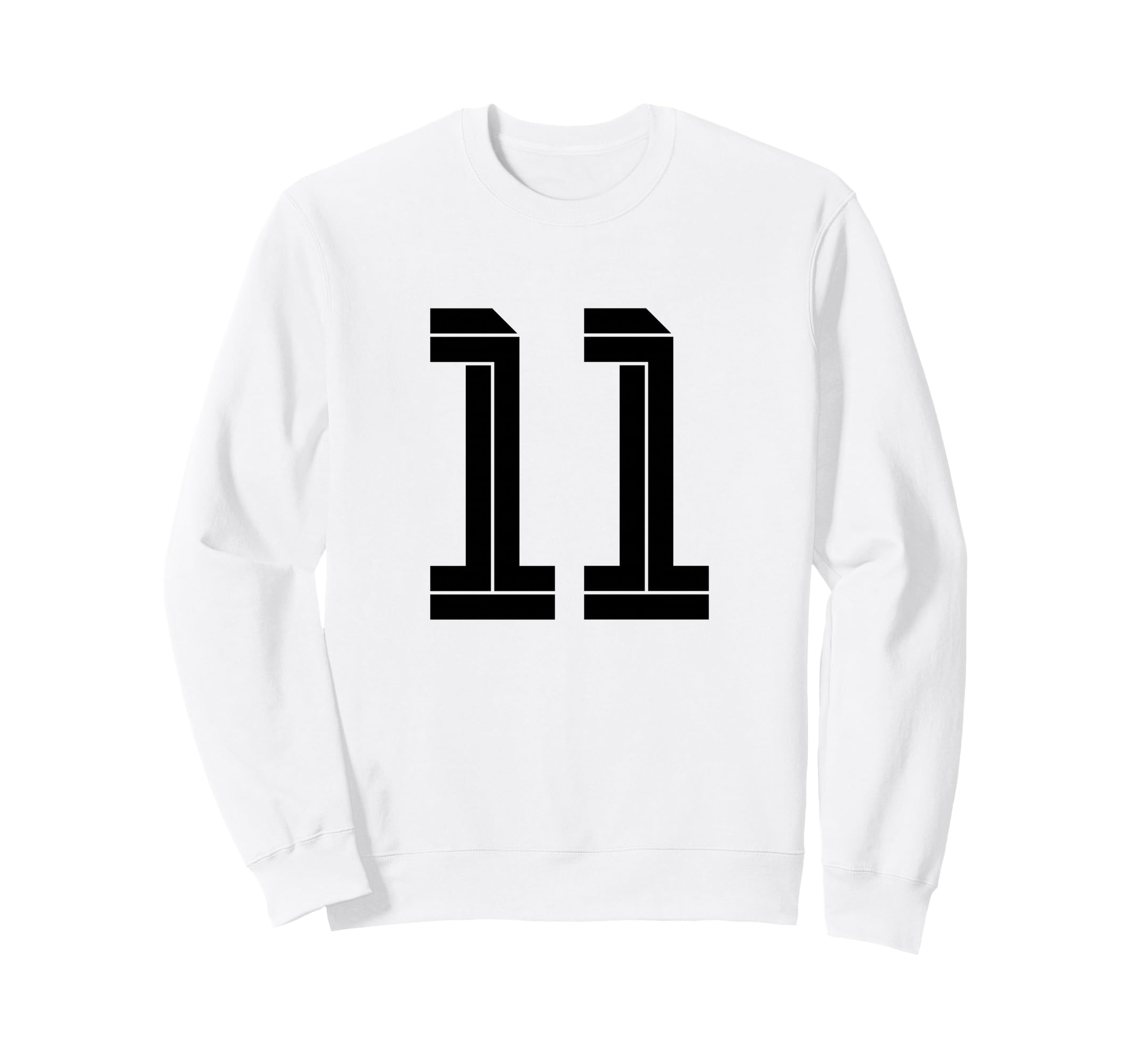 11 White Number 11 Sports Fan Soccer Sweatshirt - Unique Graphic for Adults - T-Shirt, Sweatshirt, Hoodie