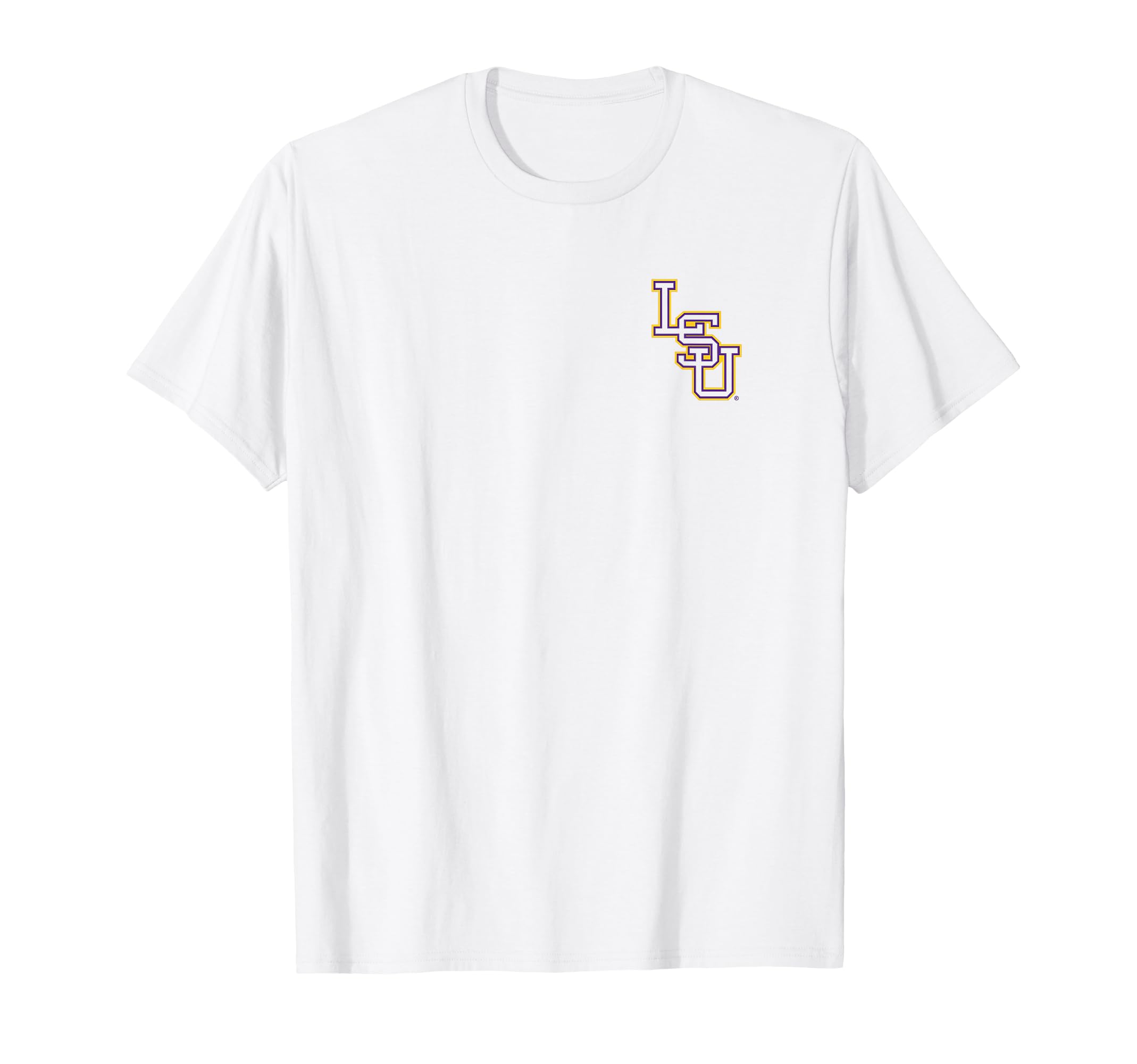 Lsu Tigers Front Back Baseball White T-Shirt - Minimalist Print for Adults - T-Shirt, Sweatshirt, Hoodie