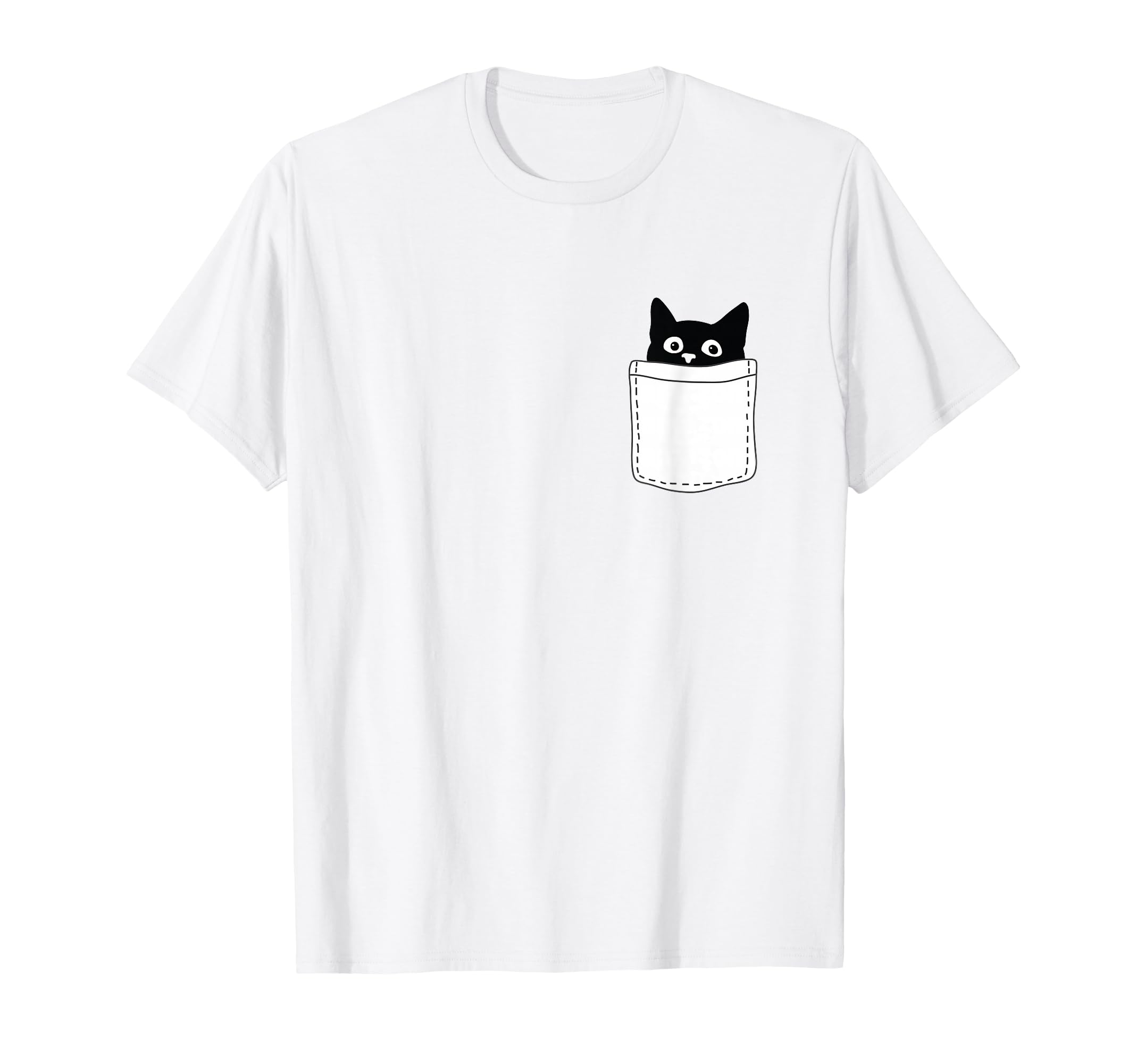Black Cat Spy Peeking Pocket Kitten T-Shirt - Streetwear Style Men Women - T-Shirt, Sweatshirt, Hoodie