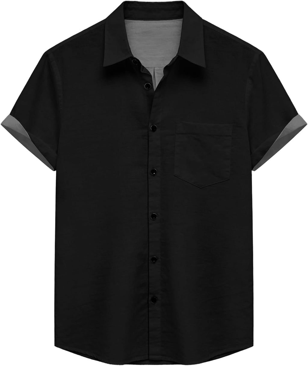 Mens Summer Short Sleeve Button Up Classic Casual - Adult & Kids T-Shirts, Sweatshirts & Hoodies apparel design preview 1
