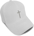 Baseball Caps for Men Women Embroidered Cross Silver - Adult & Kids T-Shirts, Sweatshirts & Hoodies apparel design preview 1