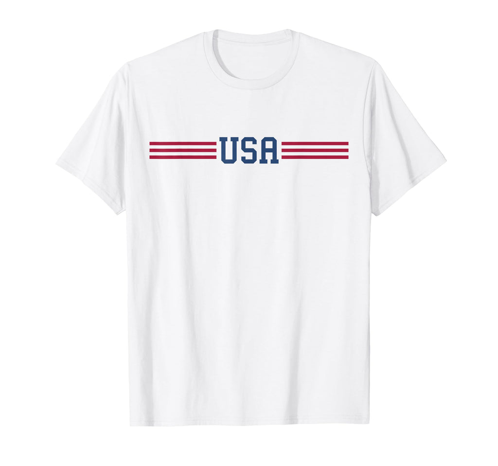 Usa Patriotic American White 4Th T-Shirt - Fun Novelty Design for Adults - T-Shirt, Sweatshirt, Hoodie