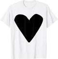 Unisex Adults Kids Black Heart White Small Classic - Adult & Kids T-Shirts, Sweatshirts & Hoodies apparel design preview 1
