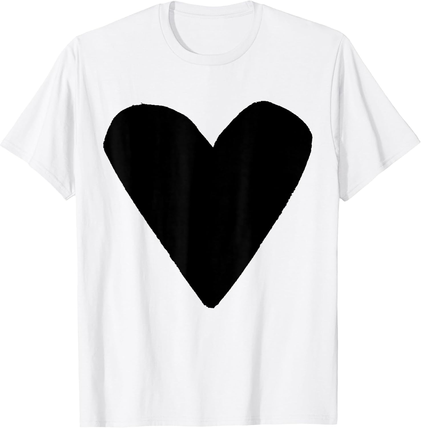 Unisex Adults Kids Black Heart White Small Classic - Adult & Kids T-Shirts, Sweatshirts & Hoodies apparel design preview 1