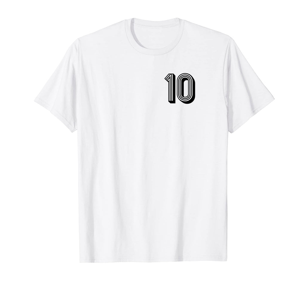 Football Soccer Number 10 Sports T-Shirt - Graphic Print Unisex - T-Shirt, Sweatshirt, Hoodie