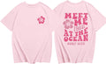 Cute Hawaiian Beach for Girls Kids Aesthetic Pink - Adult & Kids T-Shirts, Sweatshirts & Hoodies apparel design preview 1