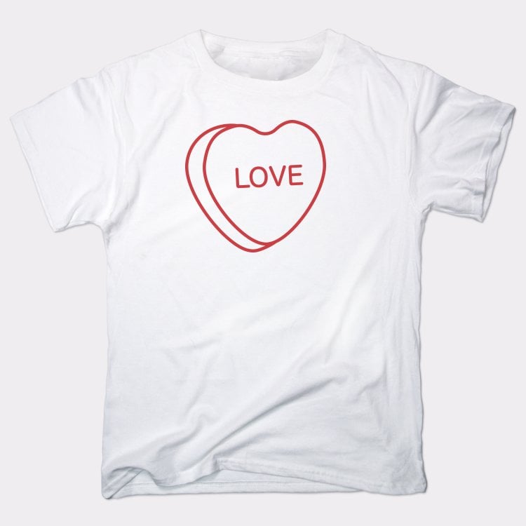 Candy Heart Love - Adult & Kids T-Shirts, Sweatshirts & Hoodies apparel design preview 1