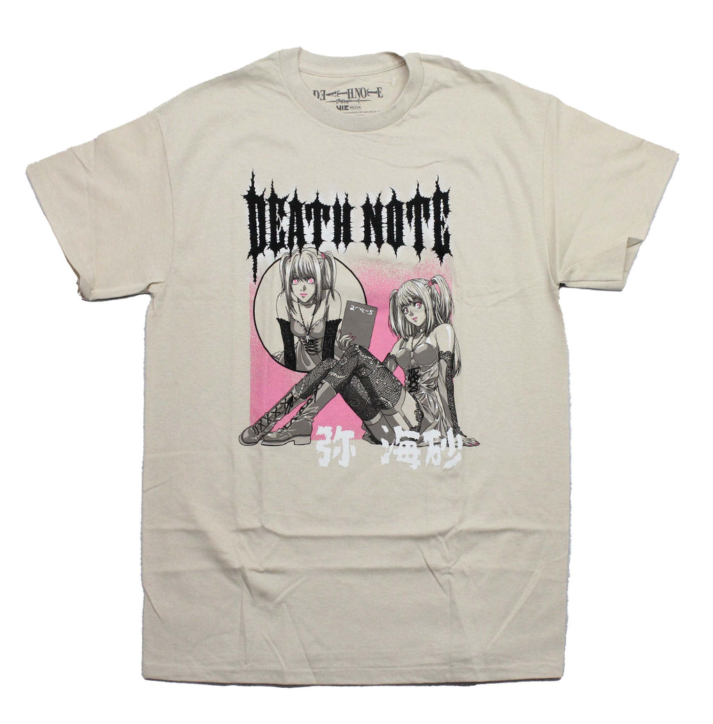 Death Note Misa Amane Reading Book Pink Background - Adult & Kids T-Shirts, Sweatshirts & Hoodies apparel design preview 1