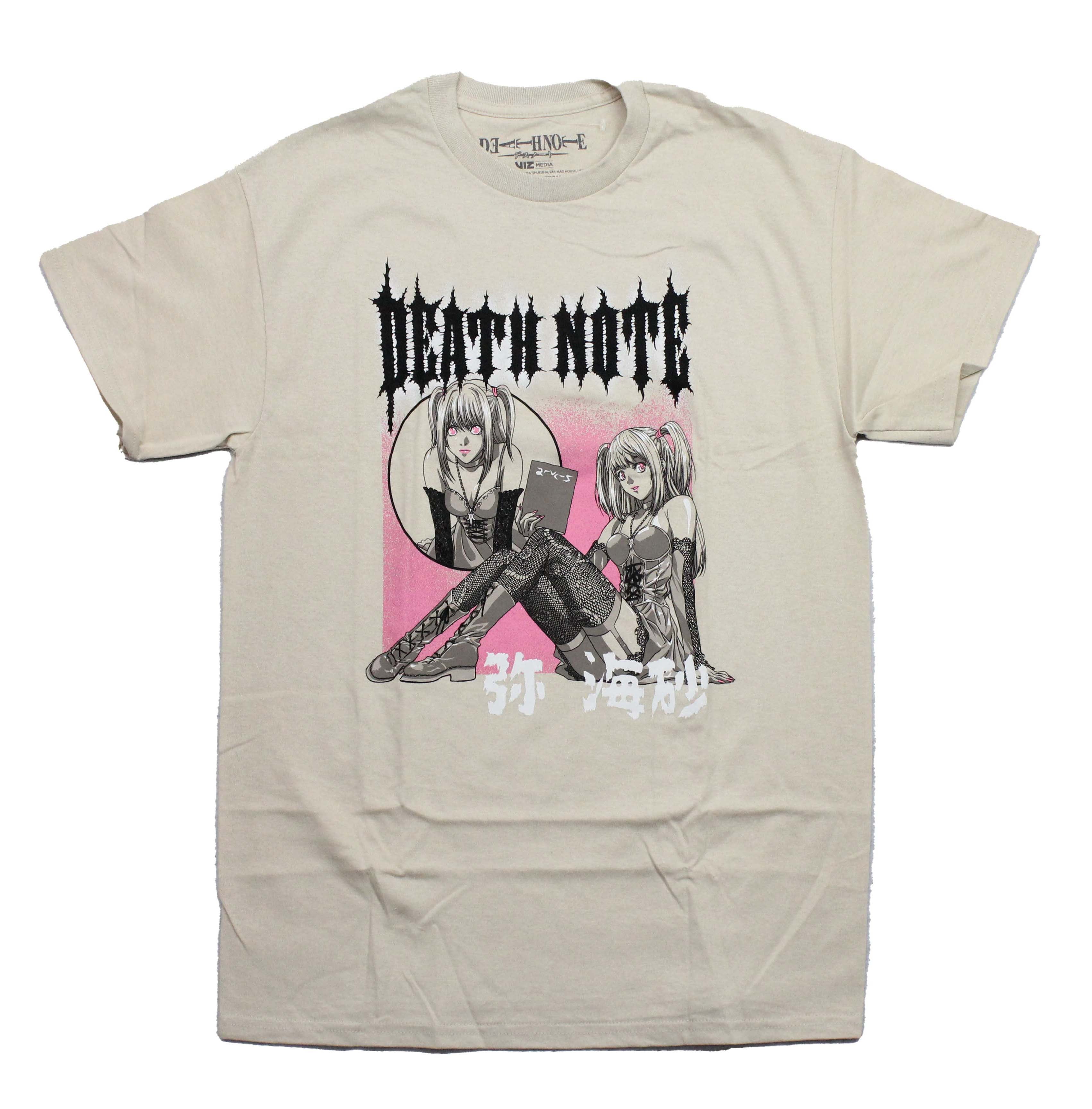 Death Note Misa Amane Reading Book Pink Background - Adult & Kids T-Shirts, Sweatshirts & Hoodies apparel design preview 1