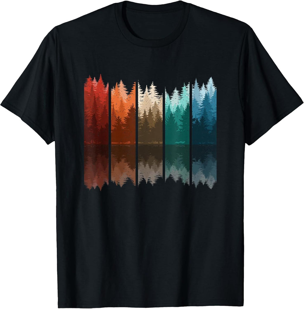 Retro Pine Tree Forest Nature Outdoor Vintage Graphic - Adult & Kids T-Shirts, Sweatshirts & Hoodies apparel design preview 1