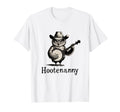 Hootenanny Owl Playing Banjo Country Owl T-Shirt - Novelty Apparel Unisex - T-Shirt, Sweatshirt, Hoodie