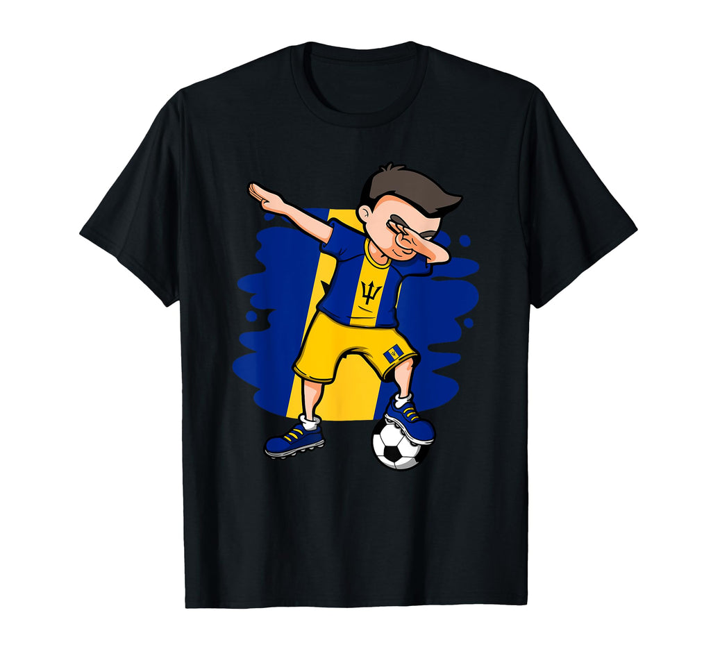 Dabbing Soccer Barbados Jersey Barbadian T-Shirt - Novelty Apparel Unisex - T-Shirt, Sweatshirt, Hoodie