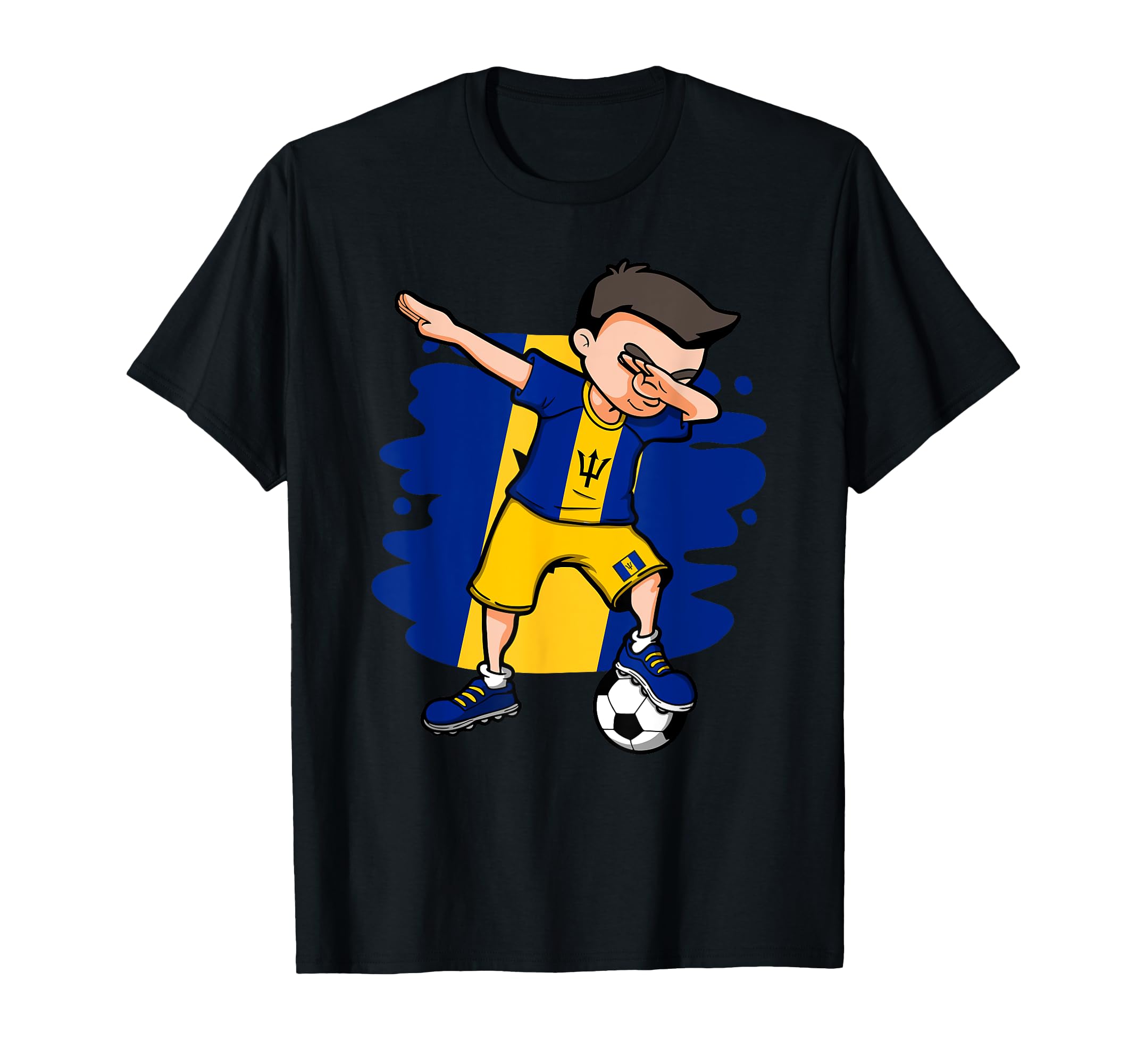 Dabbing Soccer Barbados Jersey Barbadian T-Shirt - Novelty Apparel Unisex - T-Shirt, Sweatshirt, Hoodie