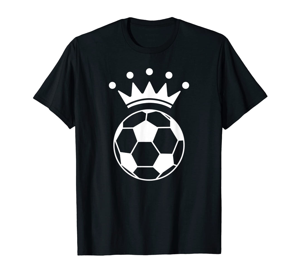 Crown King Soccer Player Funny Coach Fan T-Shirt - Graphic Print Men Women - T-Shirt, Sweatshirt, Hoodie